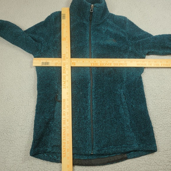 The North Face Osito 2 Fleece Jacket Womens Small Teal Fleece Full Zip Cozy Warm - Picture 13 of 14